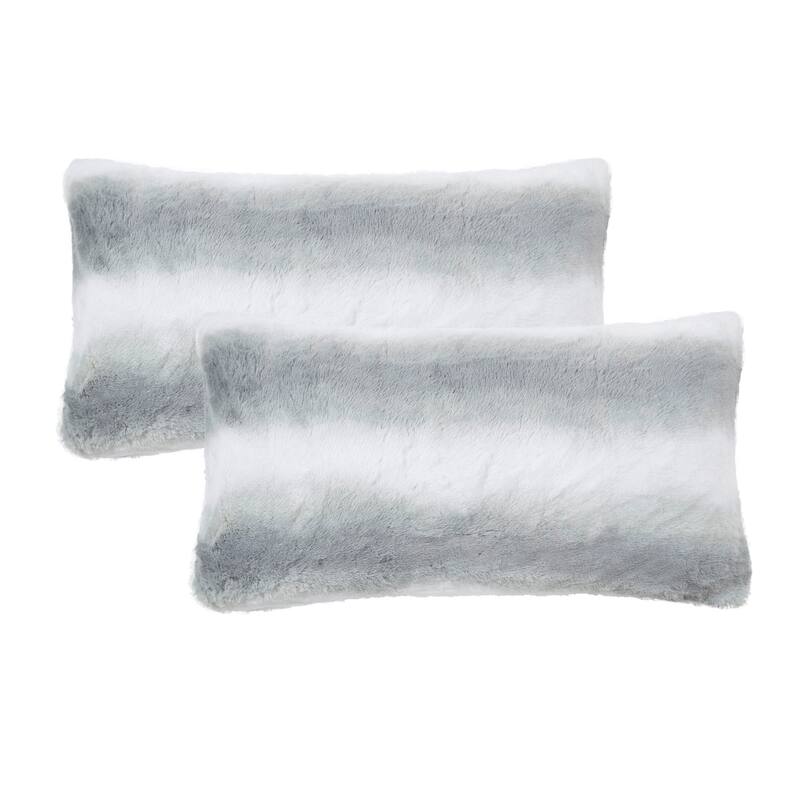Beckie Stripe Fauxfur Pillow Shell 2 set