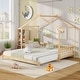 preview thumbnail 26 of 31, Extendable House Bed Twin to King Daybed with Roof and Fence Rails