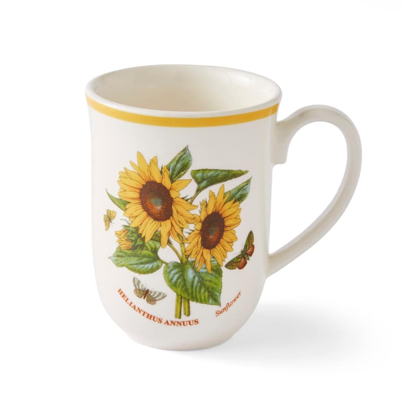 Portmeirion Botanic Garden Set of 6 Meadow Tulip Beaker Mugs - 10.5 oz