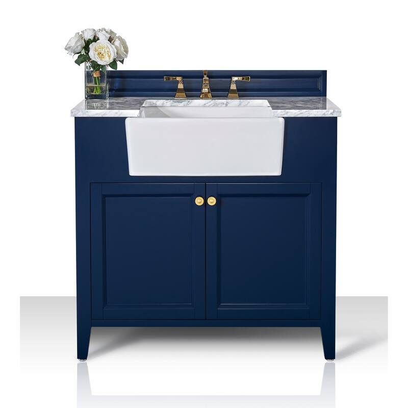 Ancerre Designs Adeline Vanity Set - 36" W x 20.1"D x 34.6" H - Heritage Blue