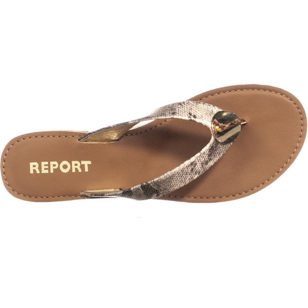 report flip flops gold