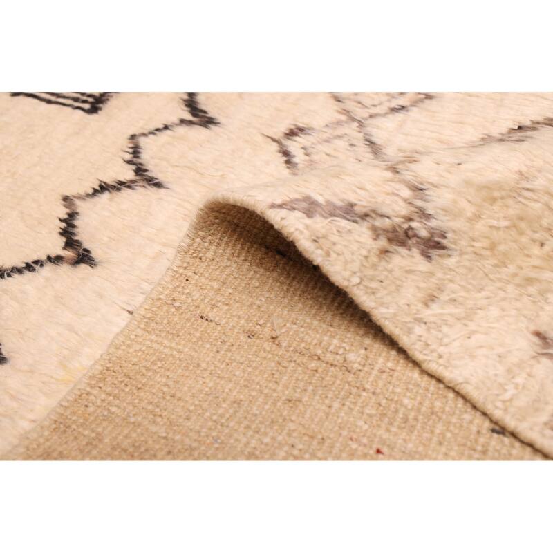 ECARPETGALLERY Hand-knotted Pak Finest Marrakesh Beige Wool Rug - 5'11 x 7'9