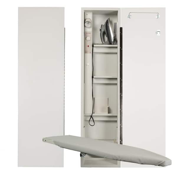 slide 2 of 15, Iron-A-Way Electric Ironing Center - 15" Wide Built In Swiveling 46" Flat White
