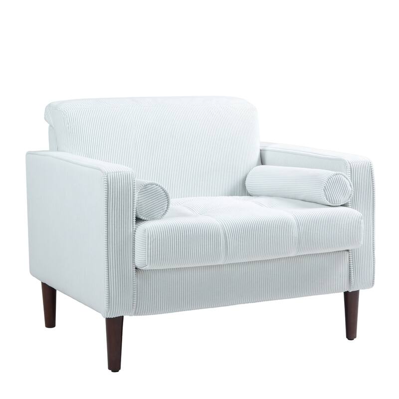 2 Set Modern Wide Armchair Corduroy Accent Chairs