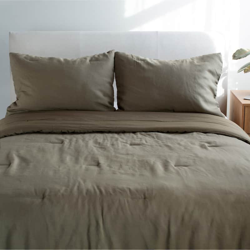 French Linen Comforter & Sham Set by BOKSER HOME
