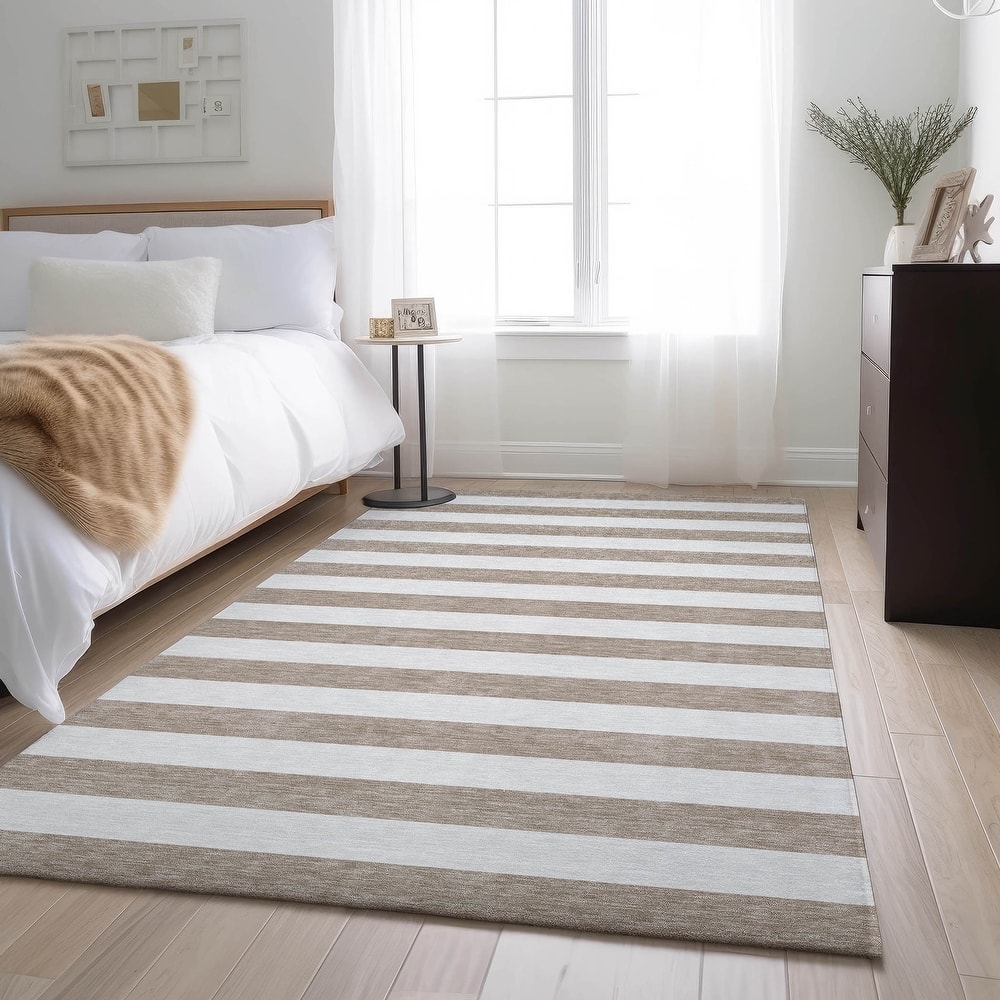 Premium Washable Super Soft Cabana Stripe Mayfield Rug