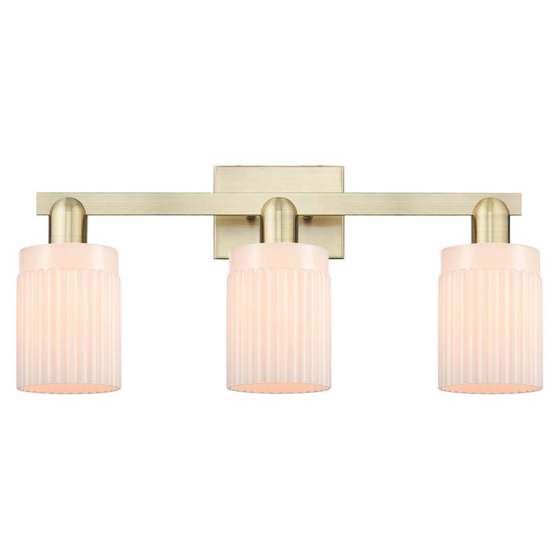 Innovations Lighting Endless Possibilities Arcadia - Hadley - 3 Light 24" Bath Vanity Light - Antique Brass/Matte White