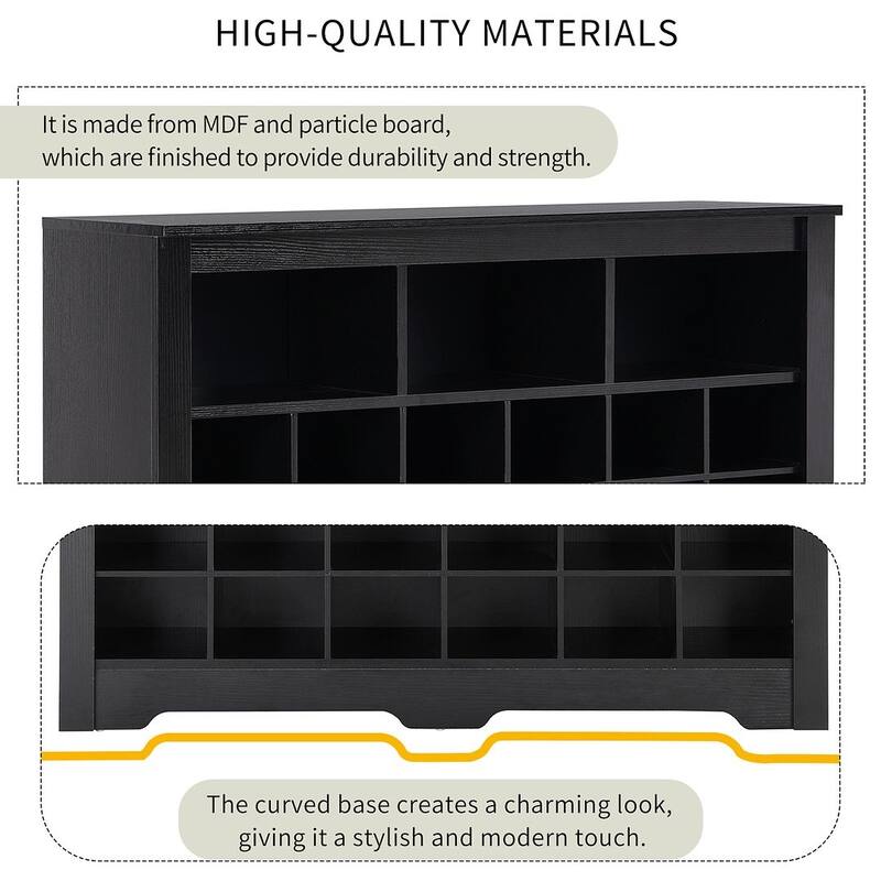 24 Pair Shoe Storage with Curved Base