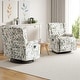 preview thumbnail 131 of 139, 29'' W Pattern Swivel Manual Push Back Recliner Chair Set of 2