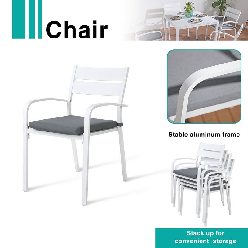 5-Piece Outdoor Aluminum Dining Set