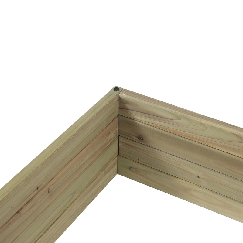 Wood 3.8ft x 2ft Raised Garden Bed - 9.1" H x 46" W x 24" D