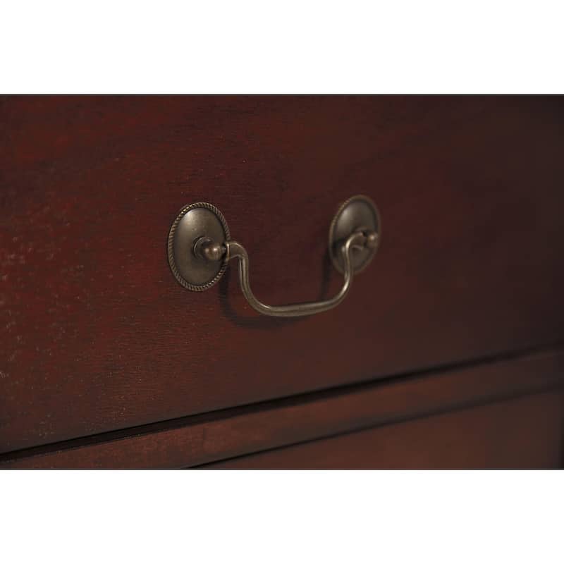 Alisdair Two Drawer Dark Brown Nightstand