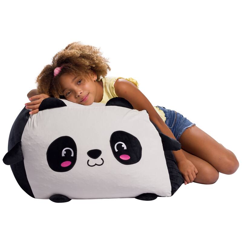 Stuffed Animal Storage Bean Bag Chair Cover only for Kids, Toy Holder