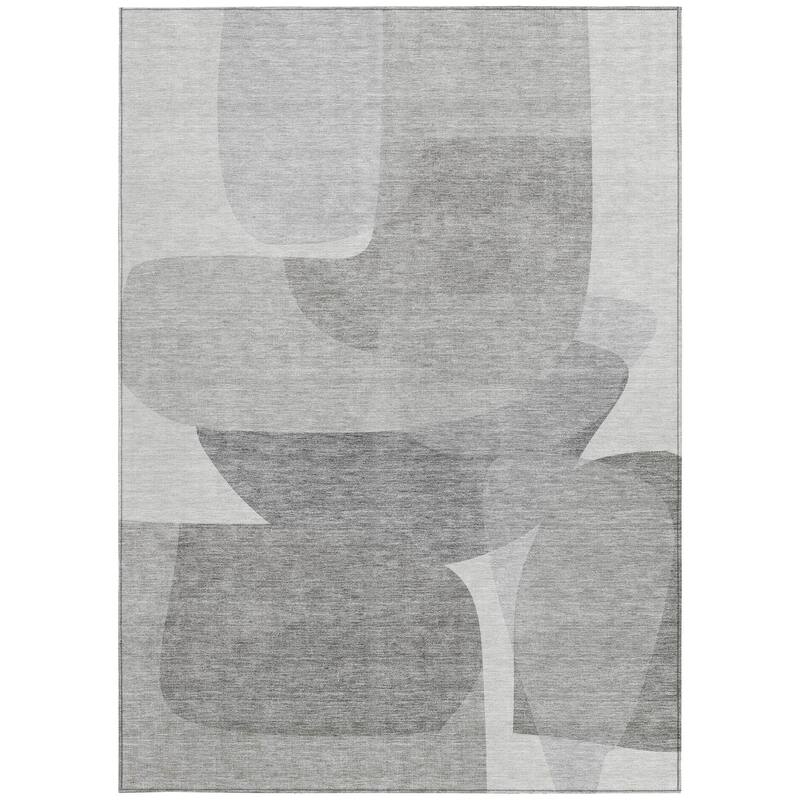 HomeRoots Abstract Transitional Rectangle Outdoor Rug