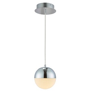 1 Light LED Array Sphere Shaped Pendant Light in Chrome Finish - Bed ... image.