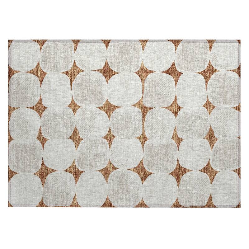 Machine Washable Indoor/ Outdoor Chantille Puffy Modern Rug