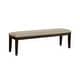preview thumbnail 2 of 3, Transitional Style Padded Dining Bench in Espresso and Warm Gray