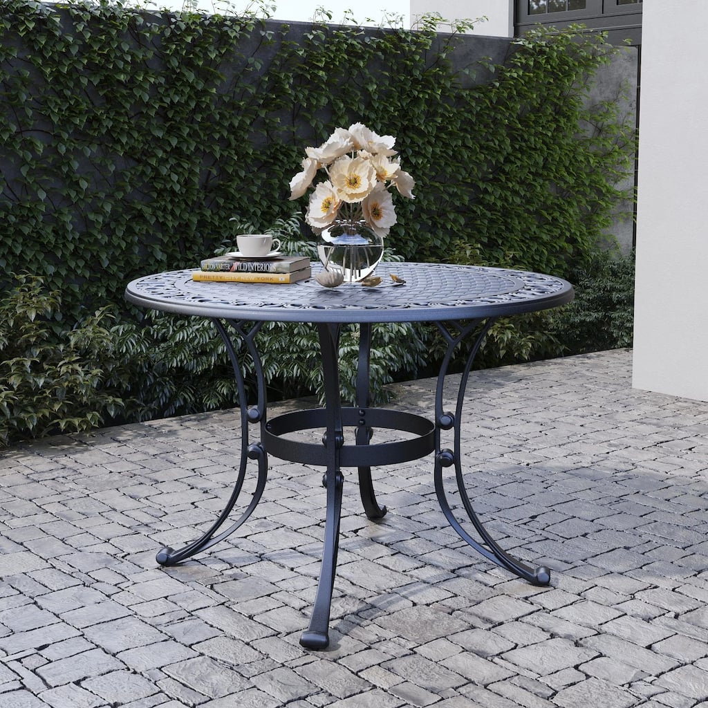 Sanibel Outdoor 42" Cast Aluminum Dining Table by homestyles