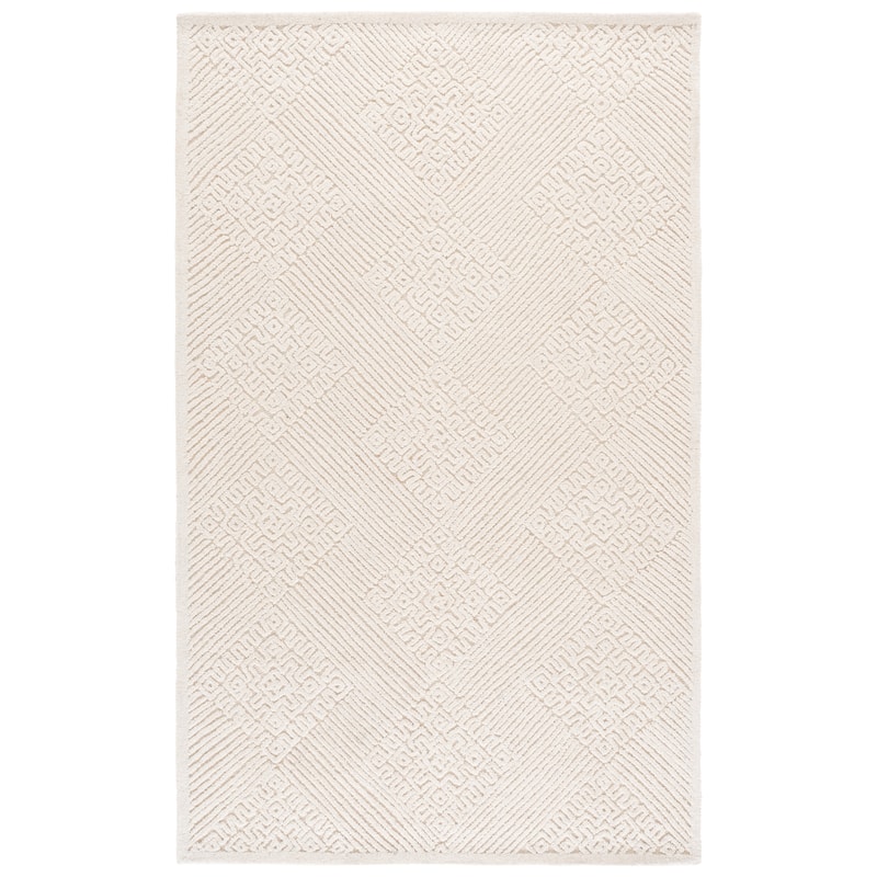 SAFAVIEH Handmade Textural Umbelina Wool Rug - 4' x 6' - Ivory