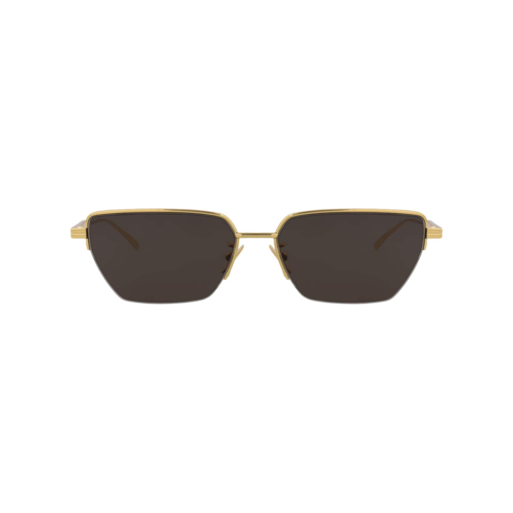 Bottega Veneta Square-Frame Metal Sunglasses