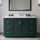 Option Green / White Quartz Top / Brushed Gold Hardware