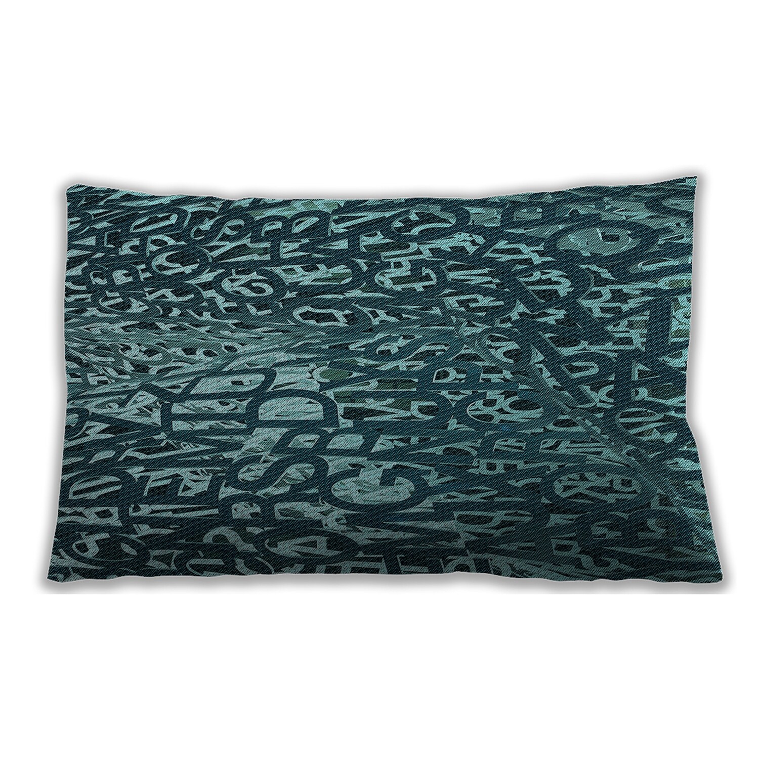 Ahgly Company Patterned Indoor Outdoor Deep Teal Green Lumbar Throw Pillow Bed Bath Beyond 40064734