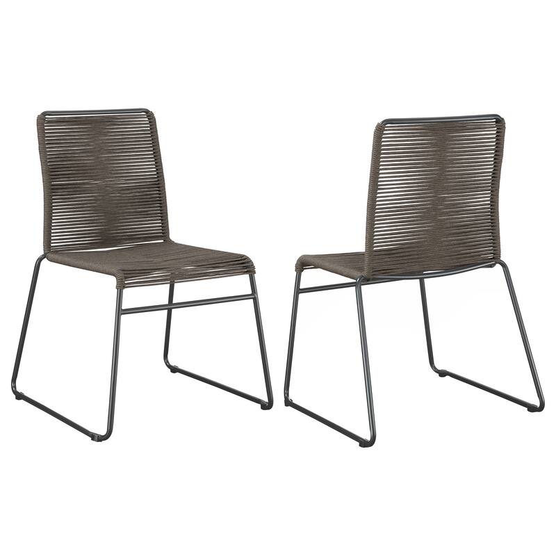 Jerome Woven Rope Stackable Side Chair (Set of 2)