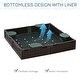 preview thumbnail 3 of 5, Kids 4 Semicircular Seat Boards Sandbox with Fabric Cover and Smooth Surface - 48.5"L x 48.5"W x 8.25"H