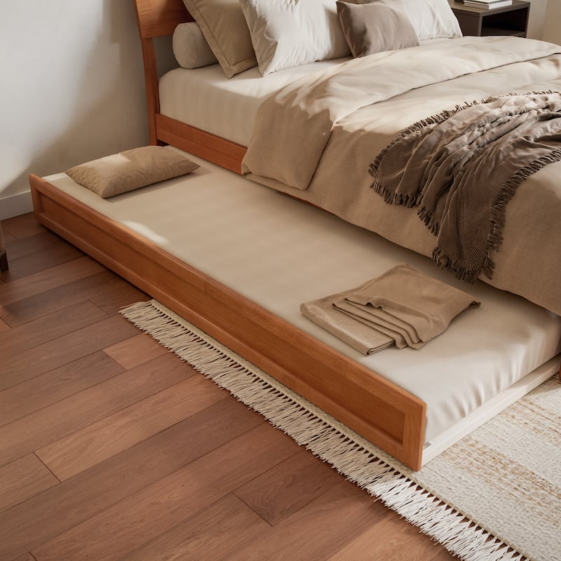 Norla Wood Platform Bed with Trundle