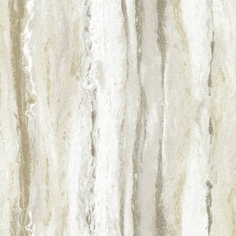 Stone Eisenhower Delesse Platinum Marbled 33 feet long X 20.9 inch wide Wallpaper Roll - Gold