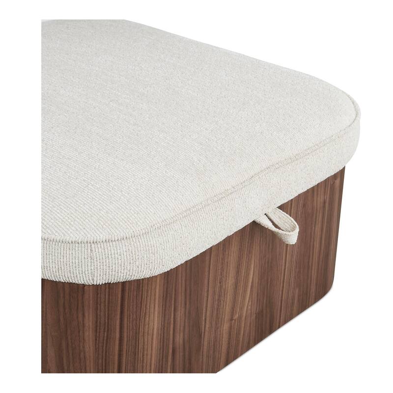 NADAAL STUDIOS Clarisse, Storage Ottoman With Upholstered Seat - 35"W x35"D x17"H