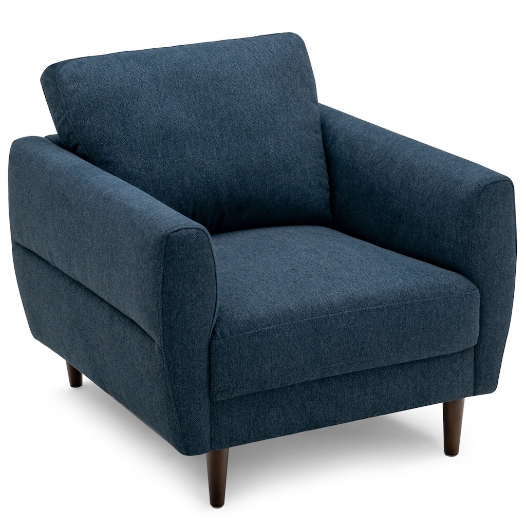 Gymax Modern Upholstered Accent Chair Single Sofa Armchair Living Room