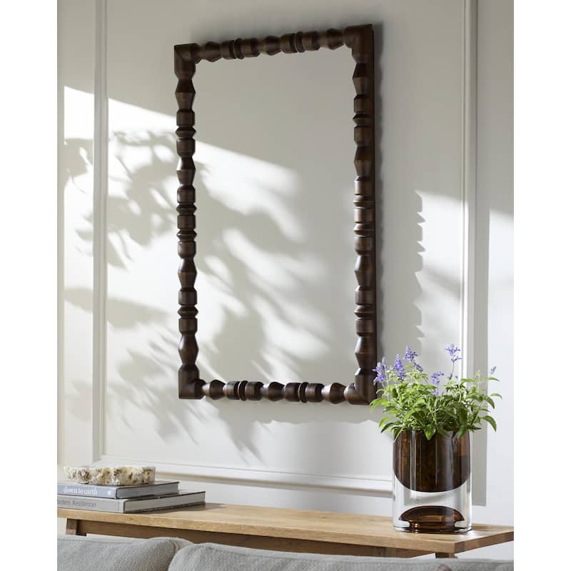 Livabliss Elisaveta Global Accent Mirror - 40"H x 30"W x 2"D - Brown