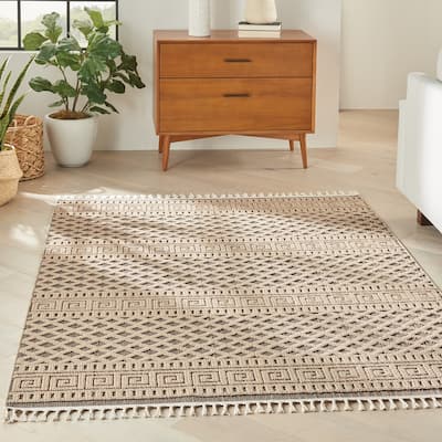 Nourison Elwood Contemporary Greek Key Lattice Geometric Area Rug