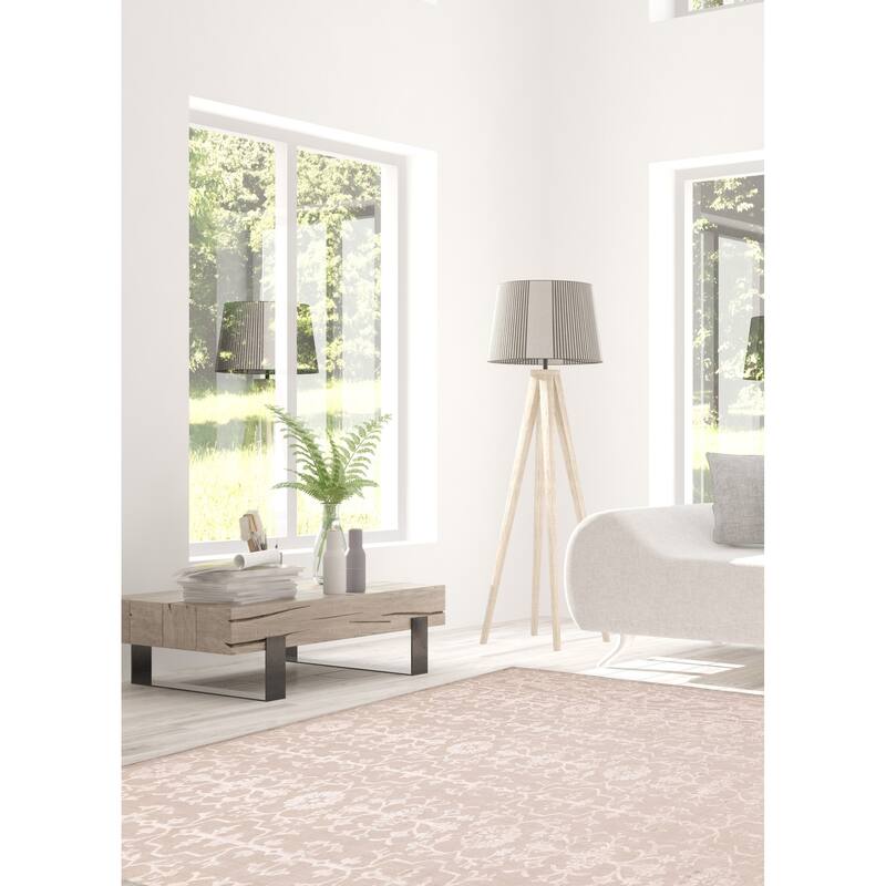 ECARPETGALLERY Hand Loomed Elysian Grey Viscose, Wool Rug - 8'3 x 9'10