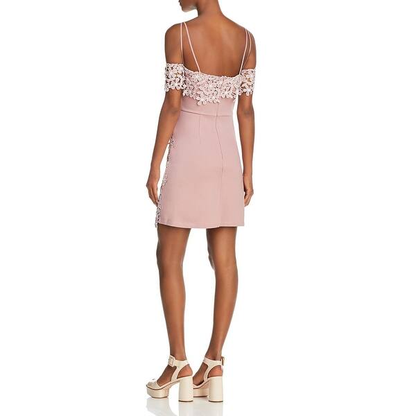 French Connection Womens Fulaga Party Dress Lace Off The Shoulder Overstock 26038235 Looking for a good deal on ladys dresses party dress? french connection