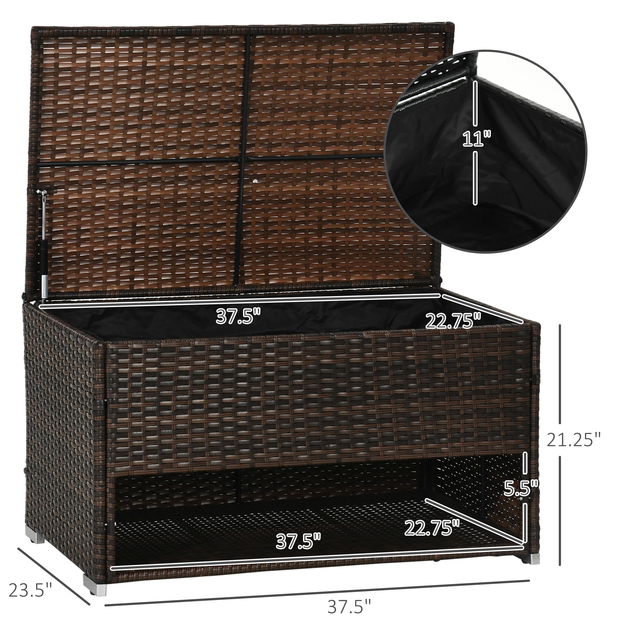 Outdoor shoe store box storage