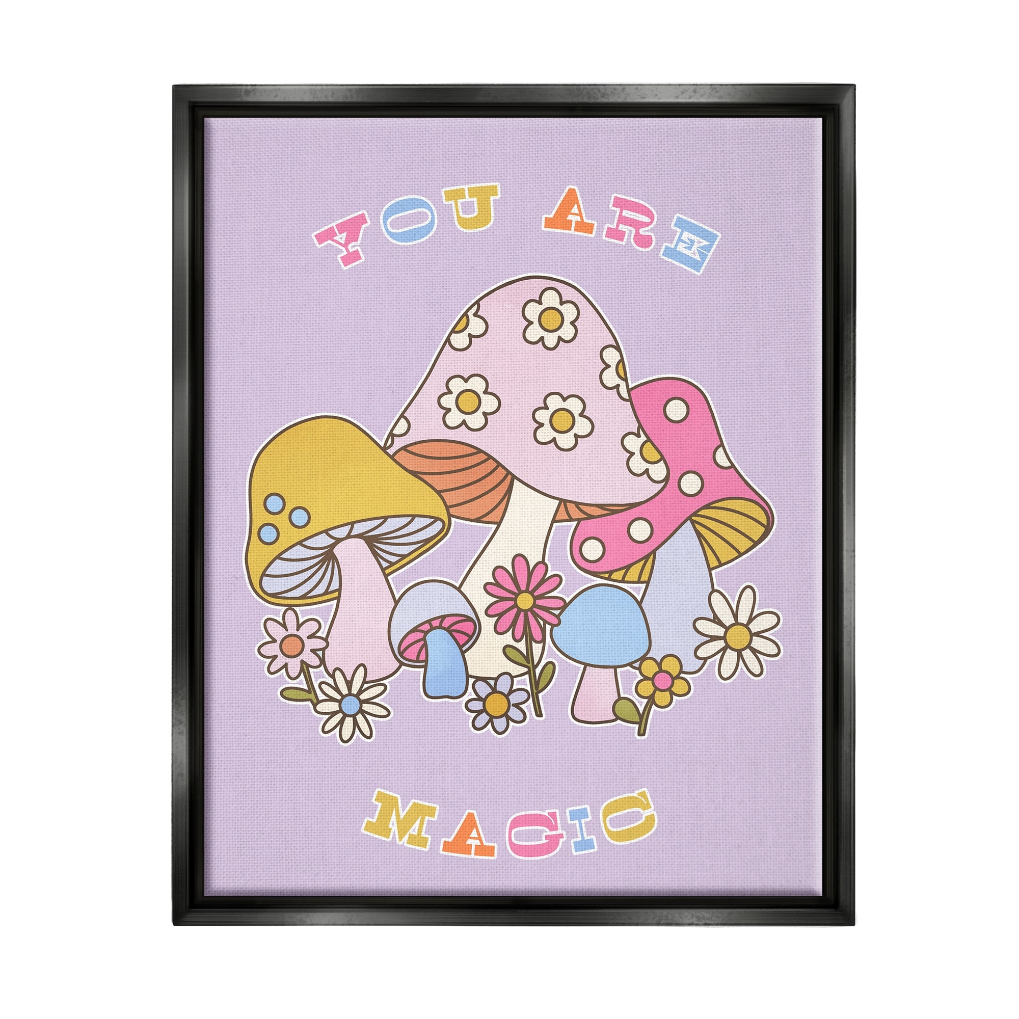 Stupell You Are Magic Botanicals Framed Floater Canvas Wall Art Design by Lil' Rue