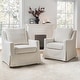 preview thumbnail 1 of 43, Stan Farmhouse Slipcover Rocking Swivel Chair Set of 2 by HULALA HOME