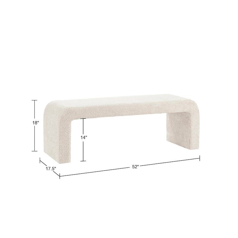 INK+IVY Steve Boucle Waterfall Bench