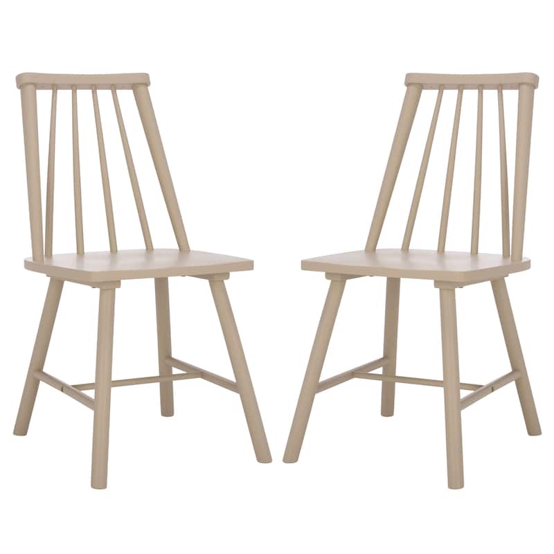 SAFAVIEH HOME Analin Dining Chair (Set of 2) - 18"W x 21"D x 33"H - Khaki