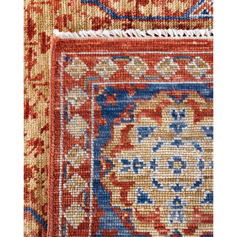 Modern One-of-a-Kind Handmade Area Rug - Rust, 8' 1" x 10' 3" - 8' 1" x 10' 3"