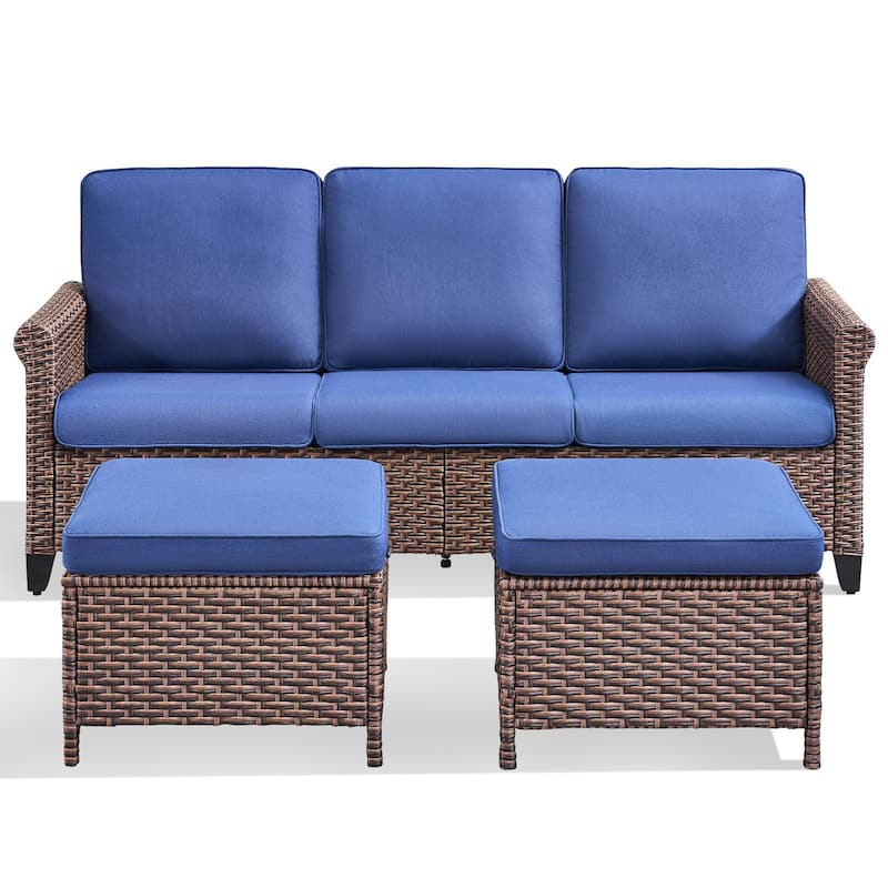 Pocassy Outdoor Sofa Swivel Chairs Patio Chair Funiture Set