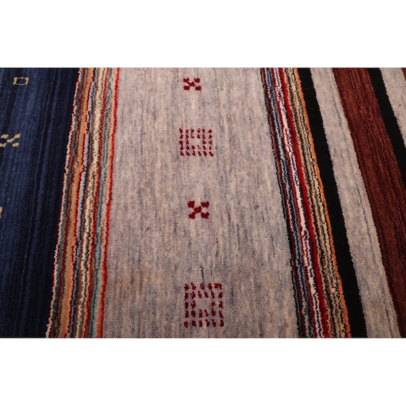 ECARPETGALLERY Hand Loomed Kashkuli Gabbeh Red Wool Rug - 6'5 x 9'9