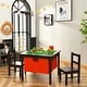 preview thumbnail 2 of 18, Gymax 2-in-1 Kids Activity Table & 2 Chairs Set w/Storage Building - See Details