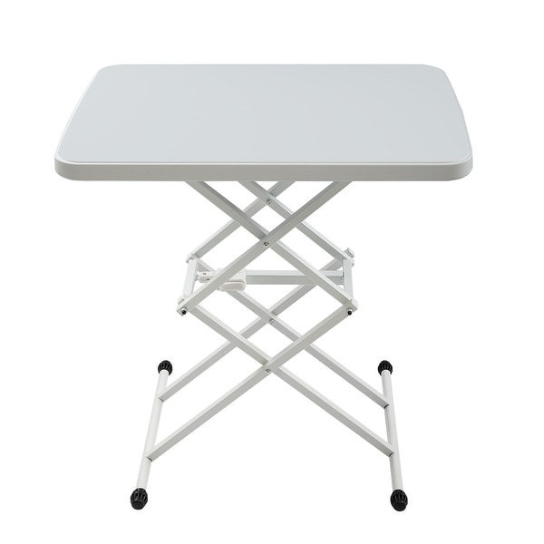 25x17 in Square Plastic Folding Card Table Lifting Desk Height. Opens flyout.