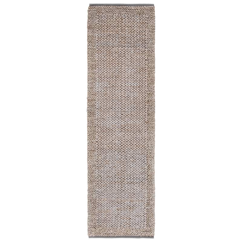 SAFAVIEH Hand-Woven Natural Fiber Shanna Casual Jute Rug - 2'3" x 8' Runner - Grey