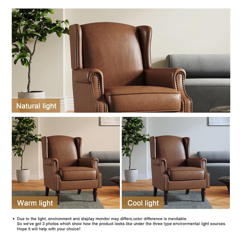 Patterned Upholstered Accent Chair for Living Room