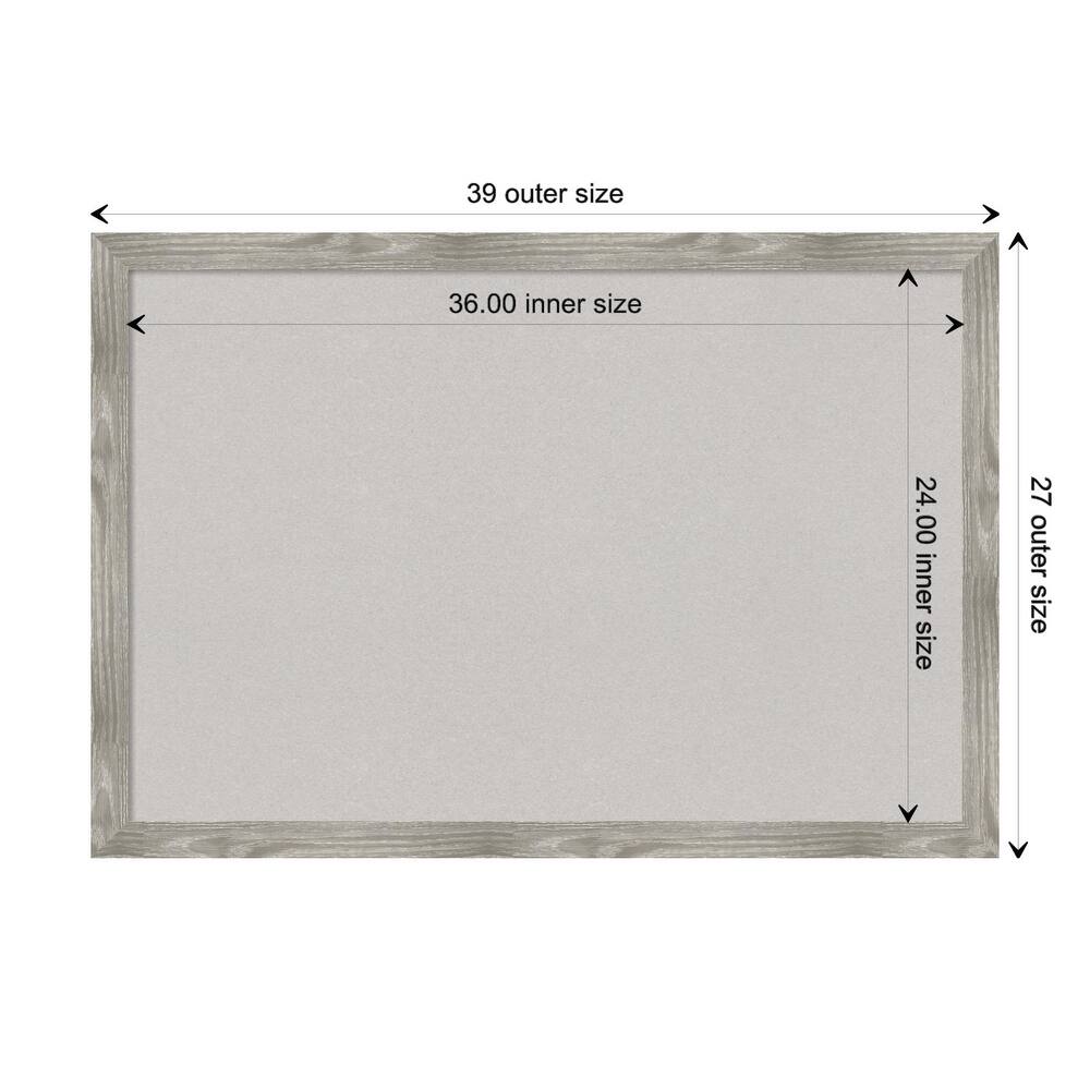 Dove Greywash Square Framed Grey Corkboard Bulletin Board