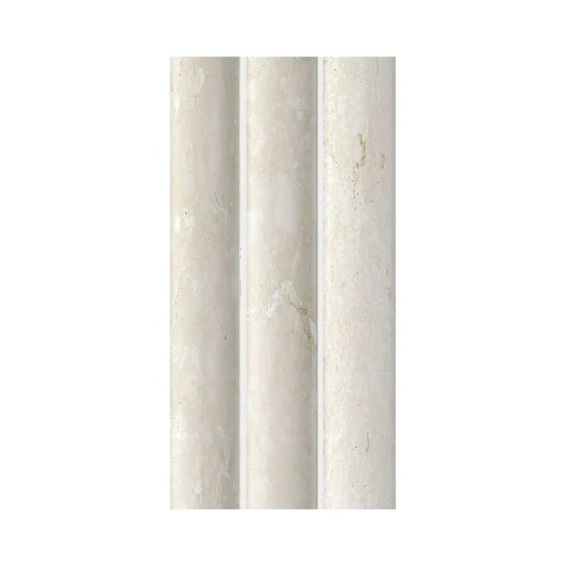 Lyrical 4.5x9 Matte Marble Look Porcelain Fluted Ribbed Tile - Wall, Backplash